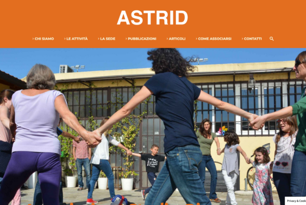home page del sito www.associazioneastrid.it sviluppato da b:k officina editoriale
