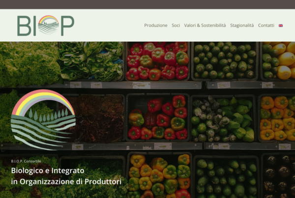 home page del sito biopconsortile.it sviluppato da b.k officina editoriale
