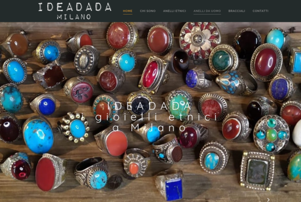 home page del sito www.ideadada.it sviluppato da b:k officina editoriale